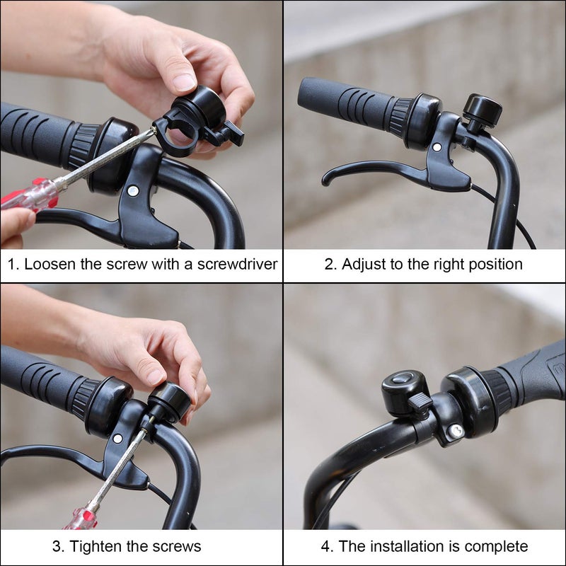 Emoly Aluminum Alloy Bicycle Bells, 4 Packs Upgraded Version Bike Bells Crisp for Kids and Adults, Loud Long Crisp Clear Sound, Cycling Ringing Bike Horn - Image 4